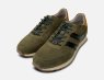 Bugatti Dark Green Suede Designer Lace Up Training Shoe
