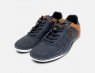 Bugatti Dark Blue Suede Tan Leather Designer Training Shoe