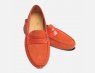 Coral Pink Suede & Patent Designer Ladies Italian Driving Moccasins
