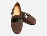 Dark Brown Suede Ladies Driving Shoe Moccasin