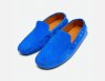 Blue Suede Driving Shoes for Men