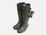 Full Length Barbour Olive Green Rubber Wellington Boots