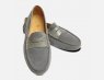 Grey Suede & Patent Designer Ladies Italian Driving Moccasins