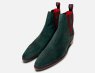 Jeffery West Emerald Green Suede Mens Chelsea Boot Brogues