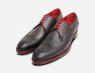 Jeffery West Grey Diamond Red Lace Up Mens Shoes