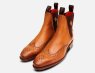 Jeffery West Premium Honey Tan Spider Chelsea Boot Brogue