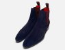 Jeffery West Dark Navy Blue Suede Chelsea Boot Brogues
