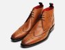 Jeffery West Honey Tan Polished Diamond Lace Up Chukka Boot