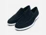 John White Dark Navy Blue Suede Designer Casual Loafers