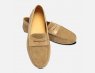 Beige Suede & Patent Arthur Knight Ladies Italian Driving Shoe Moccasins