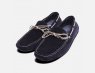 Navy Blue & Grey Designer Driving Shoes