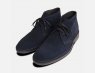 Navy Blue Suede Mens Desert Boots