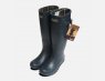 Full Length Ladies Barbour Navy Blue Rubber Wellington Boots