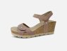 Panama Jack Julia Sandals in Taupe Leather with Cork Sole