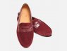 Aubergine Velour Ladies Driving Shoe Moccasins