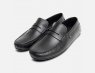 Tommy Hilfiger Black Leather Mens Penny Loafer Shoes