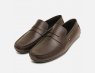 Tommy Hilfiger Dark Brown Mens Penny Loafer Shoes