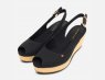 Tommy Hilfiger Elba Black Designer Wedge Sandals