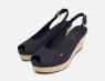 Tommy Hilfiger Elba Navy Blue Womens Wedge Sandals