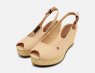 Tommy Hilfiger Elba Beige Womens Sling Back Wedge Sandal