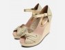 Metallic Sand Canvas Tommy Hilfiger Elena Platform Sandal