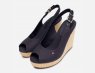 Tommy Hilfiger Womens Navy Blue Wedge Sandals