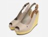 Tommy Hilfiger Womens Elena Wedge Sandals in Stone