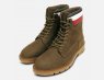 Tommy Hilfiger Khaki Green Nubuck Commander Lace Up Boots