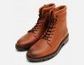 Tommy Hilfiger Cognac Brown Warm Commander Lace Up Boots