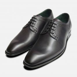 Formal Dark Grey Mens Lace Up Shoes-Mens UK 6