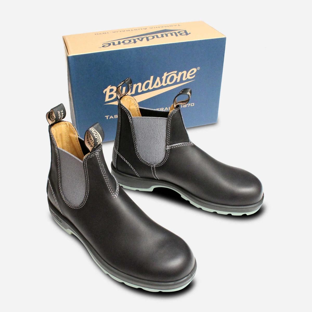 Black & Grey Mens 1452 Blundstone Chelsea Boots