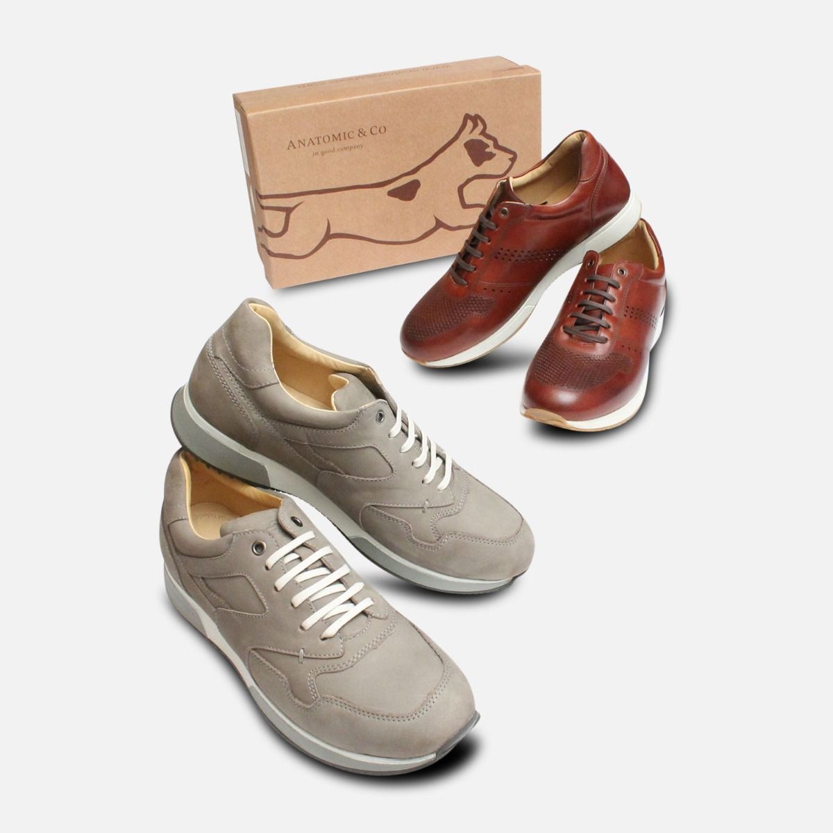 Chestnut Brown Leather Anatomic Comfort Casual Lace