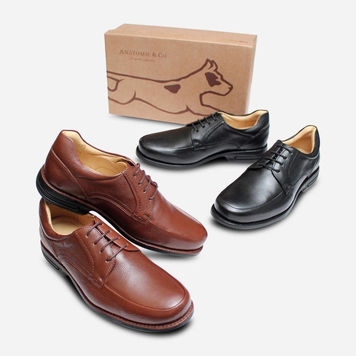 Anatomic & Co Formal Black Leather Mens Comfort Shoes