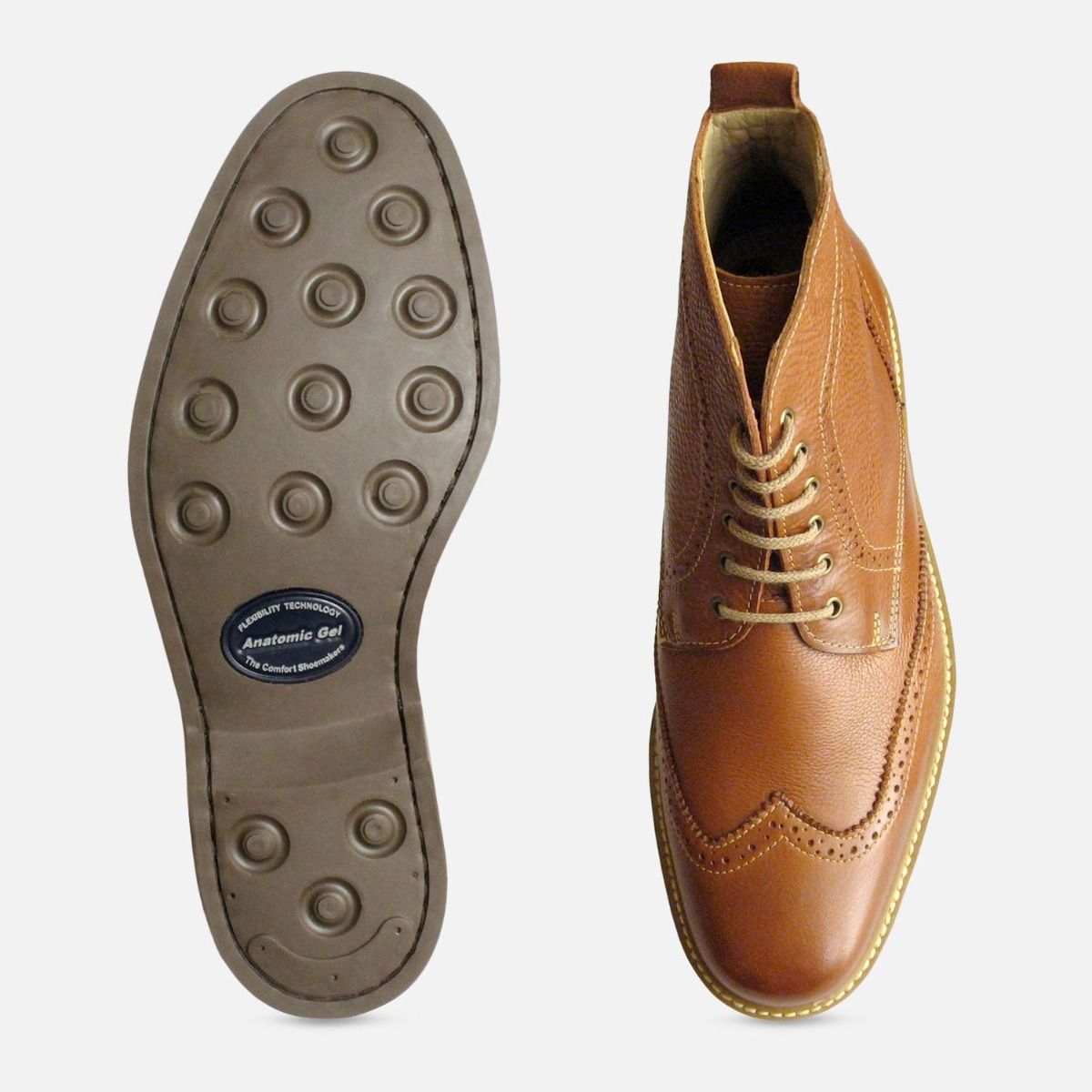 Antique Cognac Tan Nova Lace Up Mens Boot by Anatomic & Co