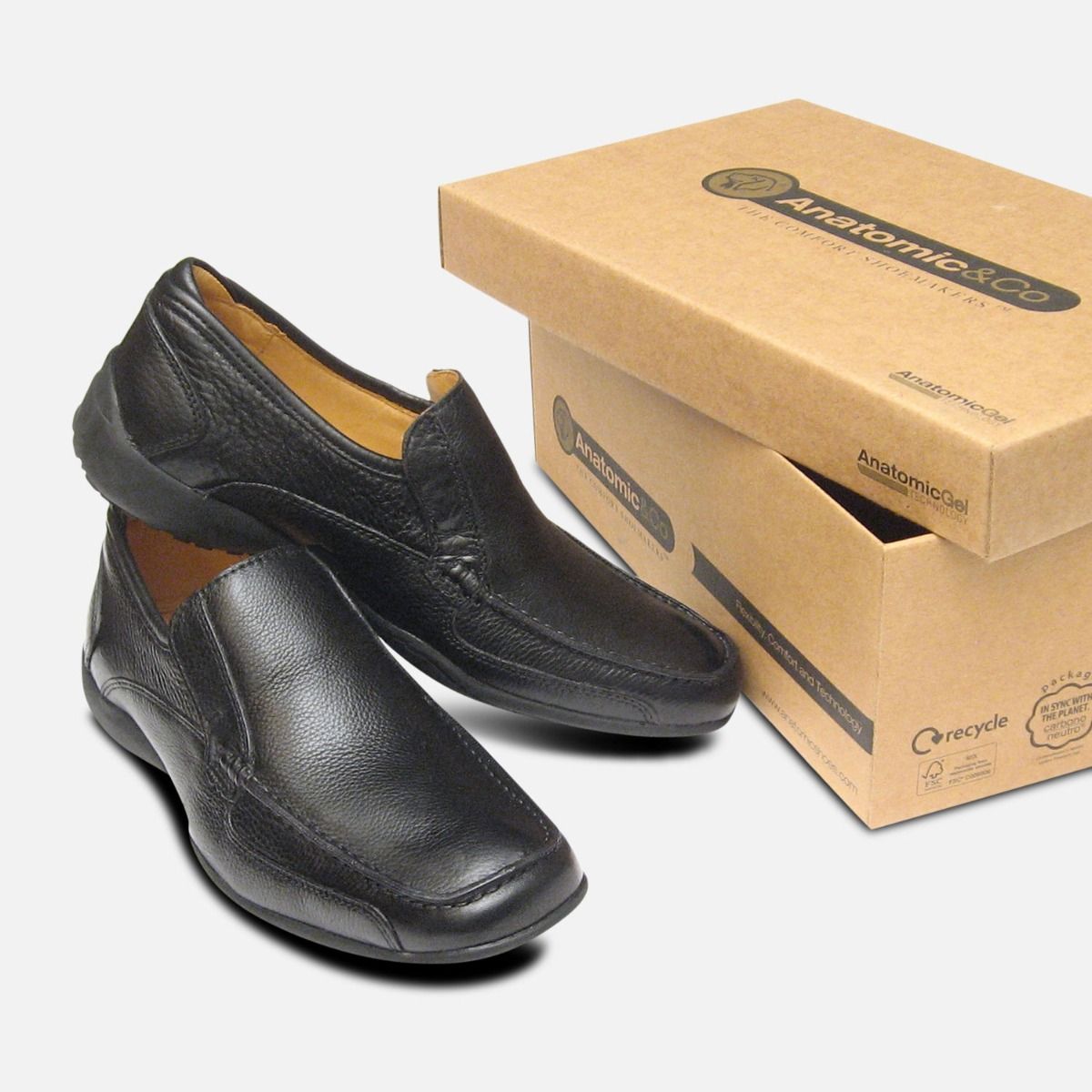 Comfort Casual Parati Shoes in Black by Anatomic Gel