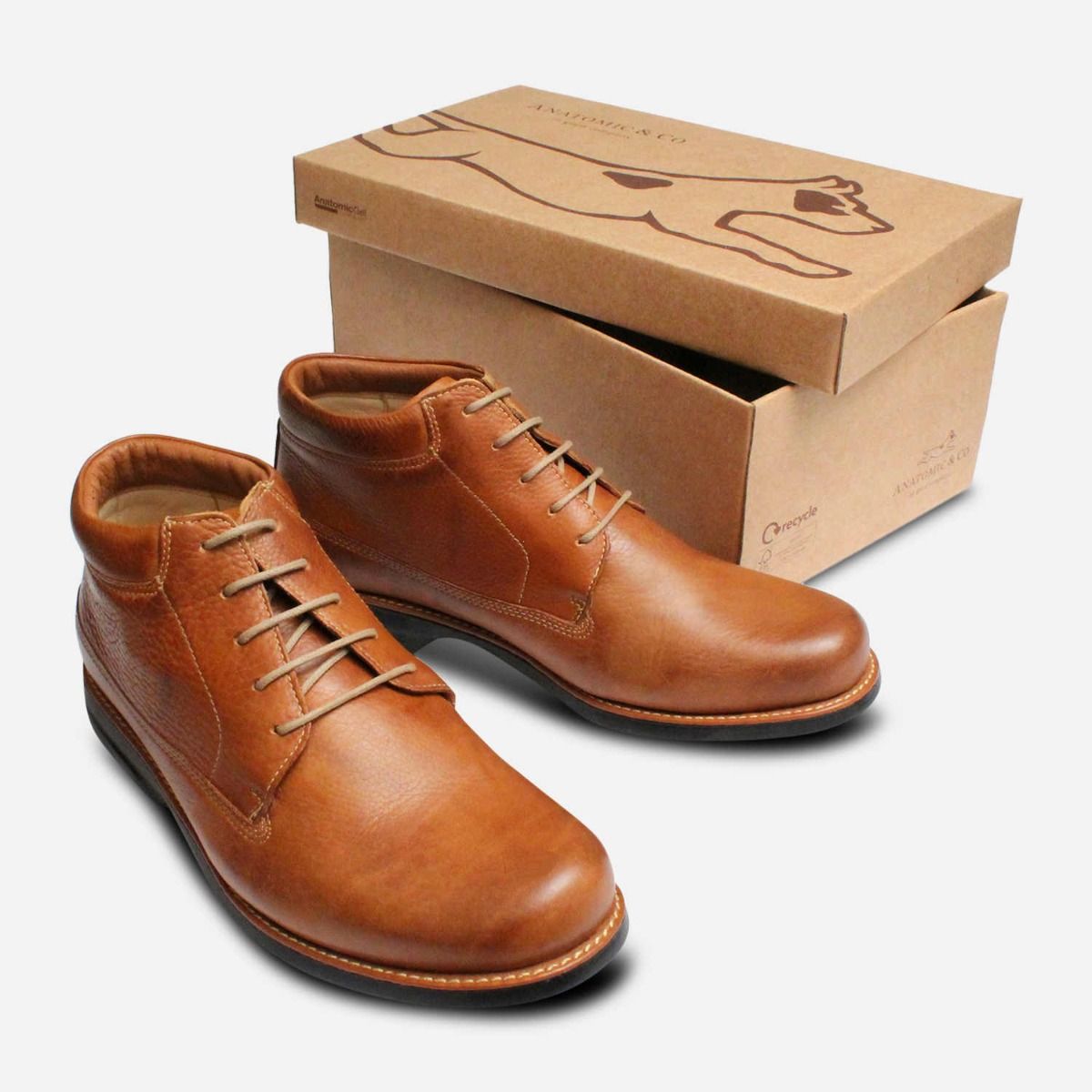 Round Toe Furnas Lace Up Chukka Boots by Anatomic Shoes