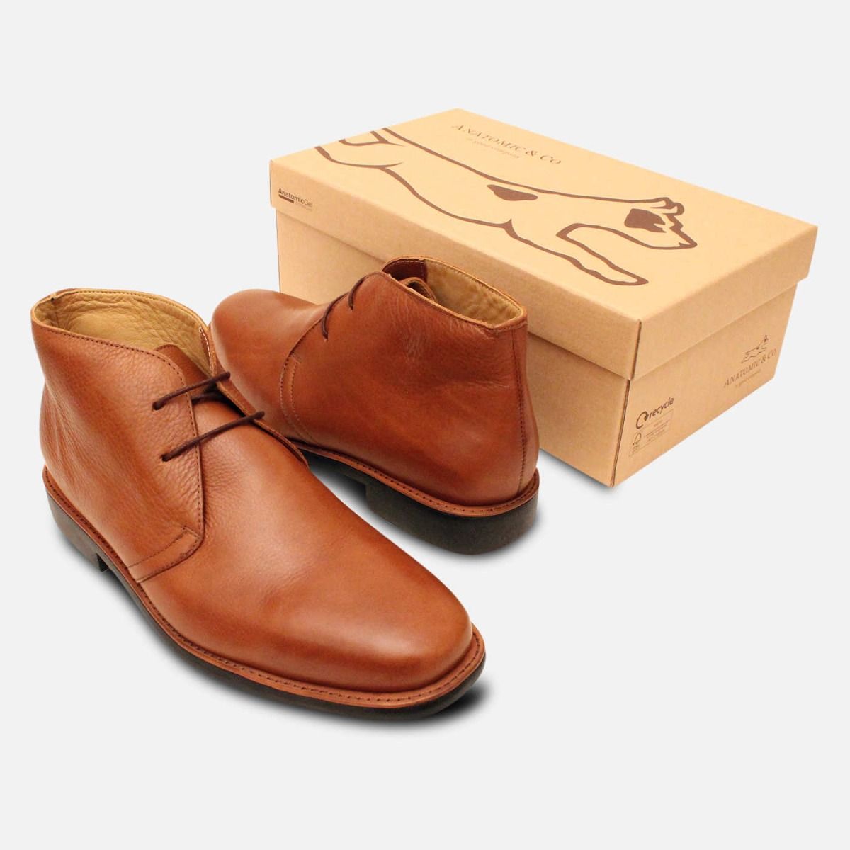 Londrina Comfort Tan Chukka Boots Anatomic Shoes