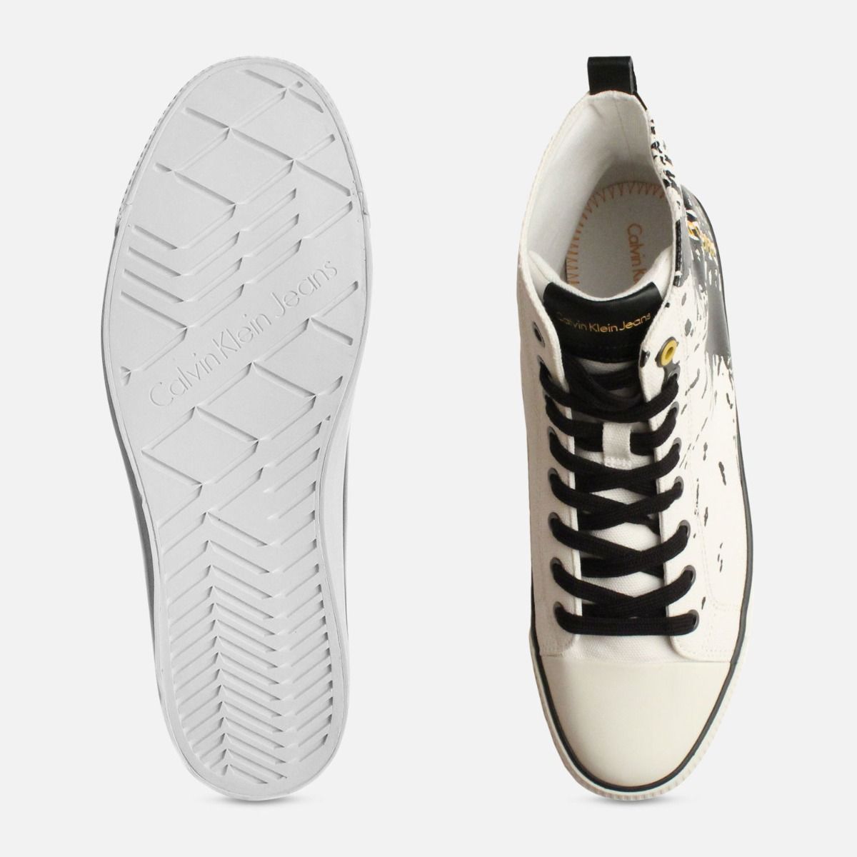 Anton Off White Calvin Klein Hi Top Paint Boots