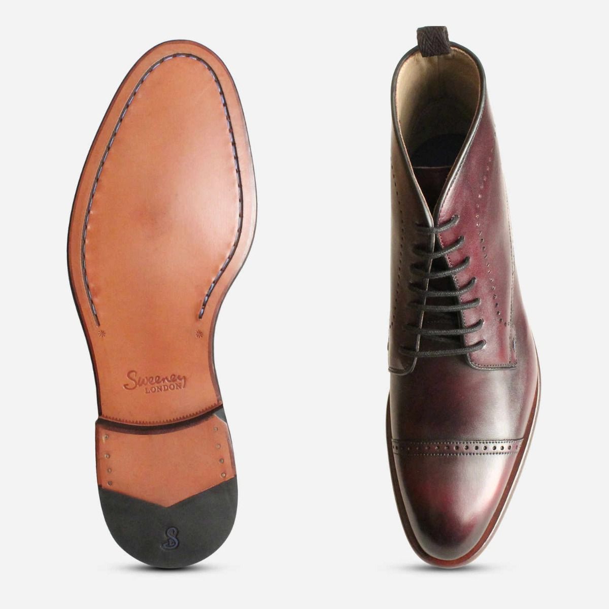 Luxury Oliver Sweeney Oxblood Armadale Lace Boots