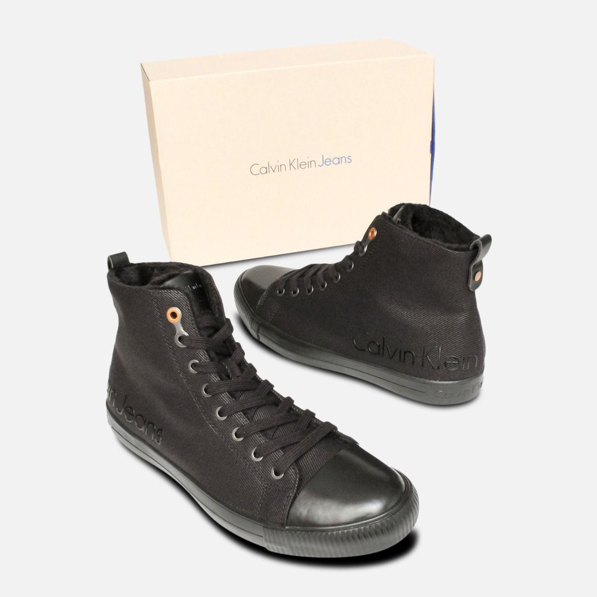 Calvin Klein Warm Lined High Tops in Black