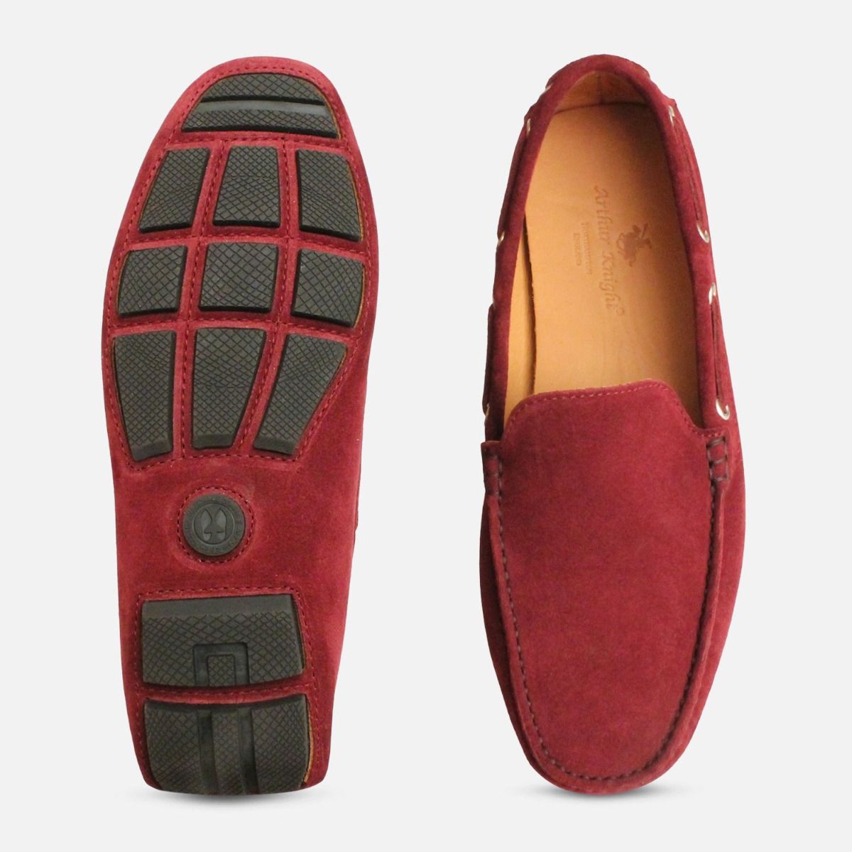 Aubergine Velour Suede Driving Shoe Moccasins