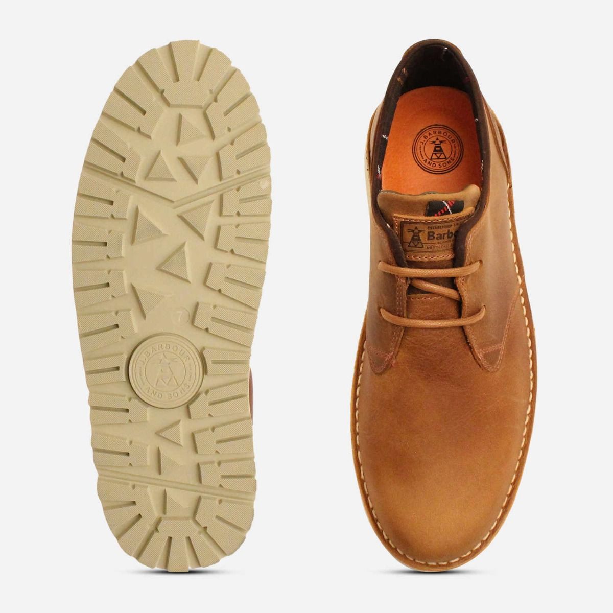 Barbour Casual Cognac Tan Designer Nubuck Shoes