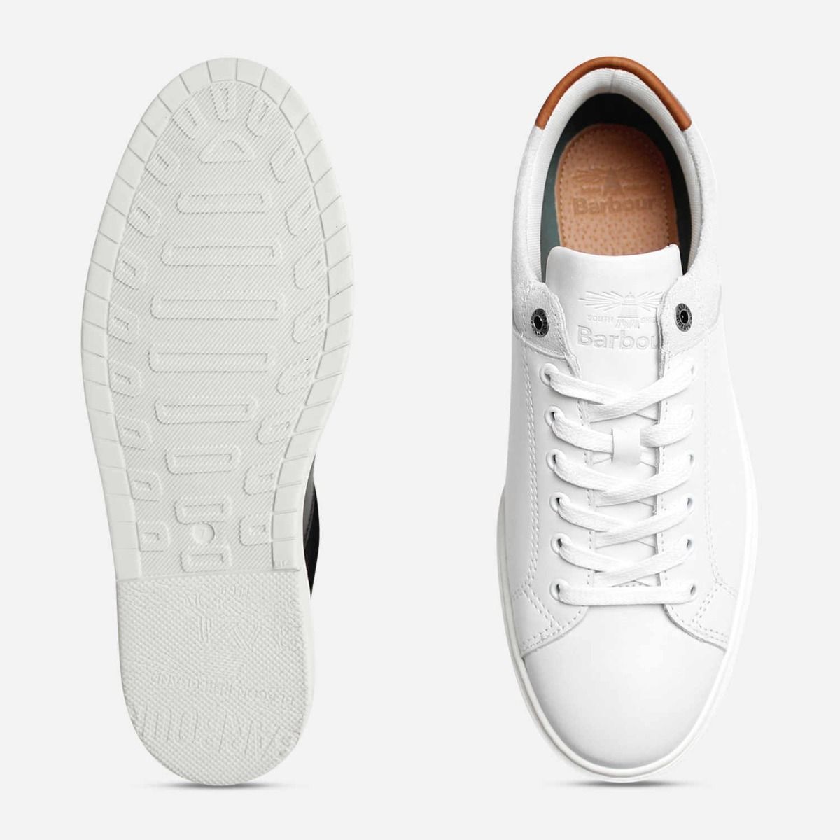 Luxury Barbour Ariel 2 Trainers in White Leather