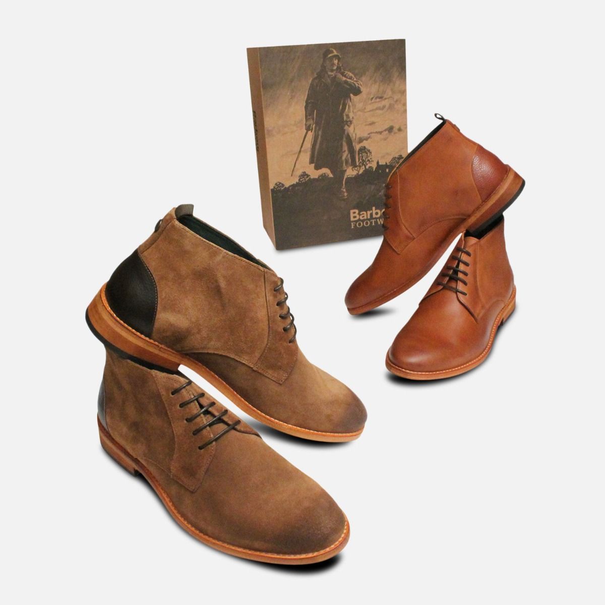 Snuff Suede Barbour Benwell Mens Chukka boots