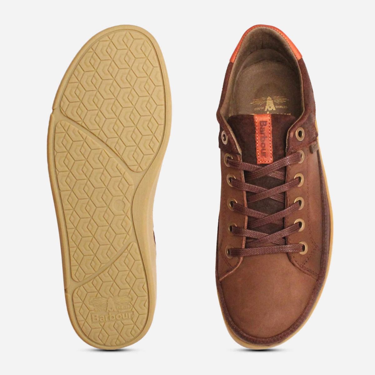 Barbour Bilby II Waxy Brown Suede Casual Lace Up Shoe