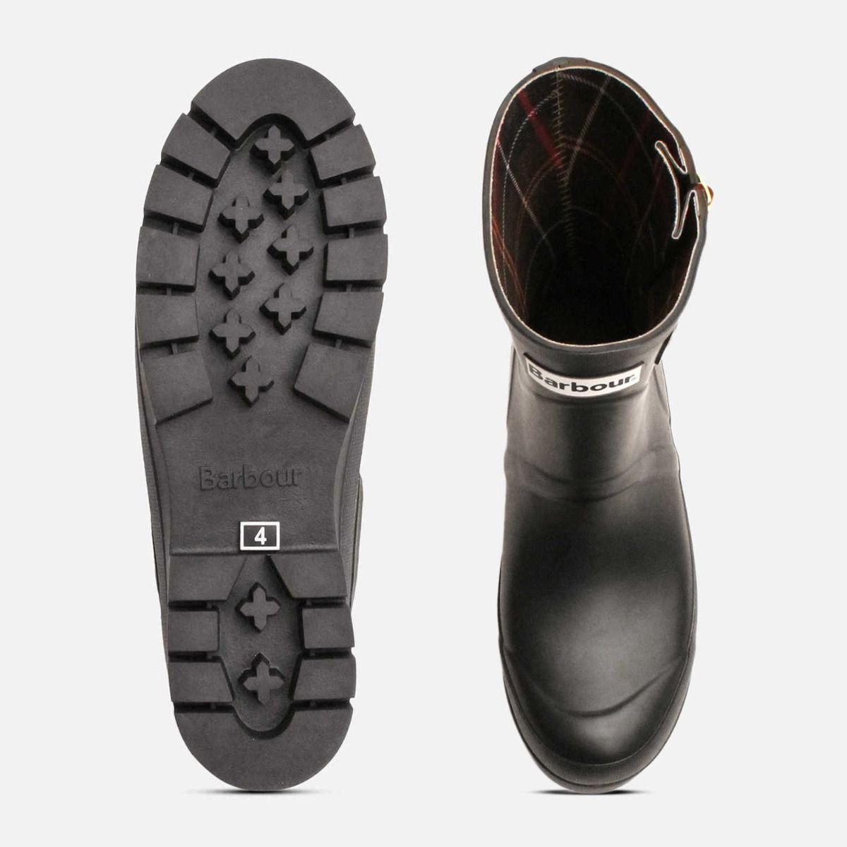 Barbour Raelynn II Black Waterproof Gold Buckle Welly Boot