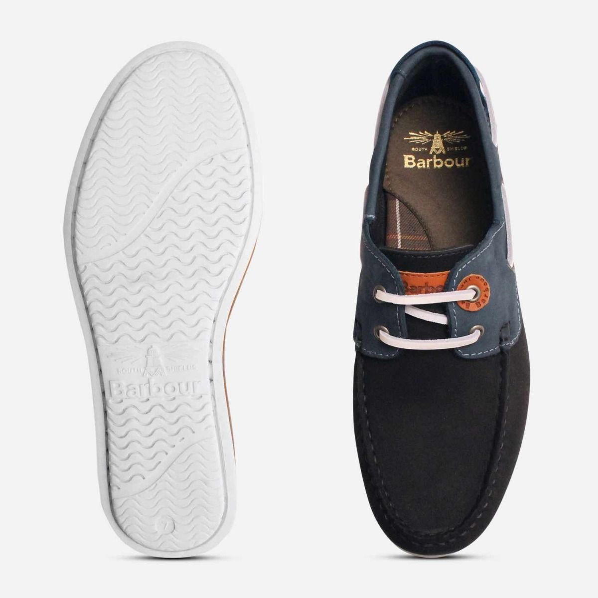 Barbour Dark Navy Blue Capstan Mens Boat Shoes