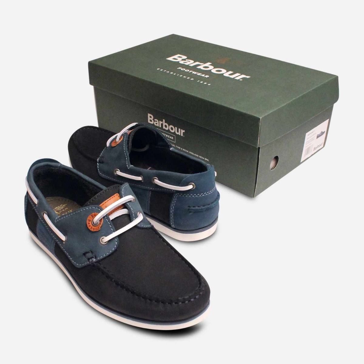 Barbour Dark Navy Blue Capstan Mens Boat Shoes