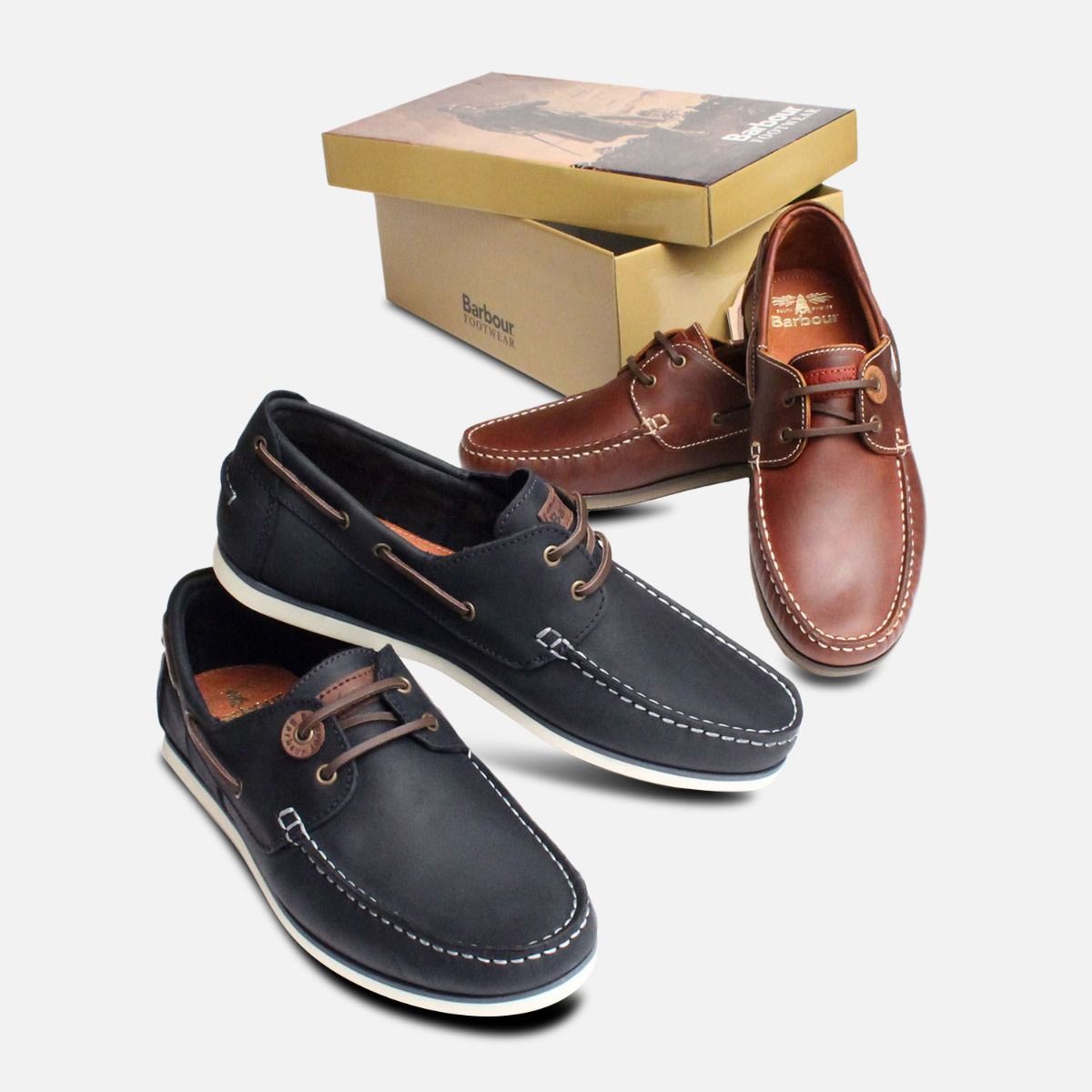 Barbour Waxy Brown Mens Boat Shoes