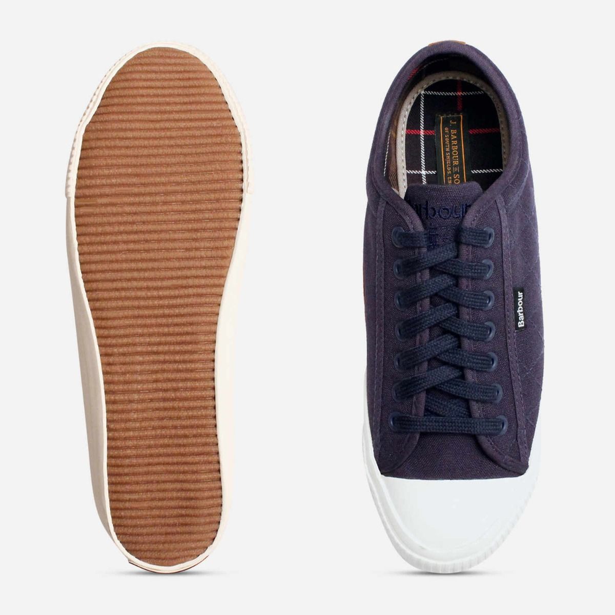 Navy Blue Barbour Centurion II Quilted Casual Shoes for Men